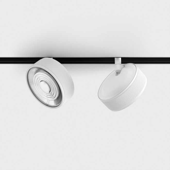 Светильник прожекторный LTX IN_LINE SOL, 2-х групповой, ON/OFF, D95mm, H33mm, LED 10.8W, 3000K, белый/белый (06.9533.14.930.WHG/WH.2G)