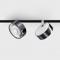 Прожекторный светильник LTX IN_LINE SOL, DALI 4x, D95mm, H33mm, LED 10.8W, 3000K, diamond black/белый (06.9533.14.930.DB/WH.DALI.4x)