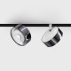 Світильник прожекторний LTX IN_LINE SOL, DALI 4x, D95mm, H33mm, LED 10.8W, 3000K, diamond black/білий (06.9533.14.930.DB/WH.DALI.4x)