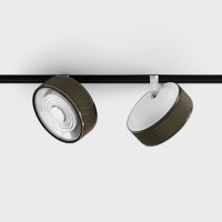 Світильник прожекторний LTX IN_LINE SOL, 2-х групний, ON/OFF, D95mm, H33mm, LED 10.8W, 4000K, бронза/білий (06.9533.14.940.BZG/WH.2G)