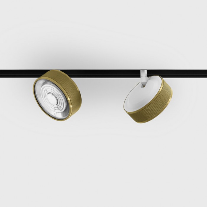 Світильник прожекторний LTX IN_LINE SOL MINI, DALI 4x, D75mm, H26mm, LED 6.3W, 3000K, латунь/білий (06.7526.7.930.BRG/WH.DALI.4x)