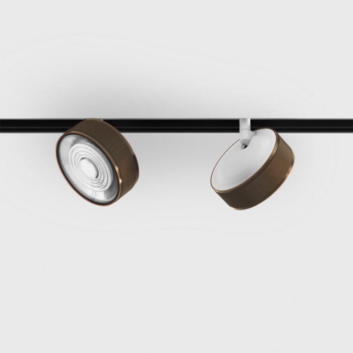 Прожекторный светильник LTX IN_LINE SOL MINI, DALI 4x, D75mm, H26mm, LED 6.3W, 3000K, медь/белый (06.7526.7.930.CPG/WH.DALI.4x)