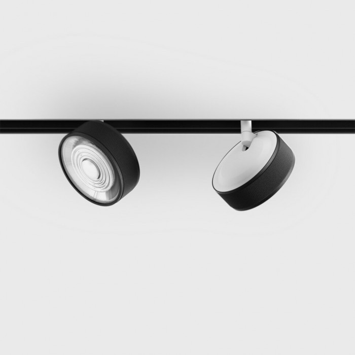 Світильник прожекторний LTX IN_LINE SOL MINI, DALI 4x, D75mm, H26mm, LED 6.3W, 3000K, чорний/білий (06.7526.7.930.BKG/WH.DALI.4x)