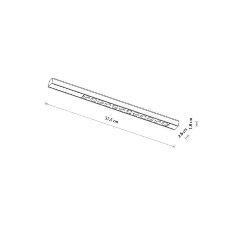 Магнитный трековый светильник Nowodvorski 11331 UT-LVM Focus LED 12W 4000K 1000Lm IP20 черный