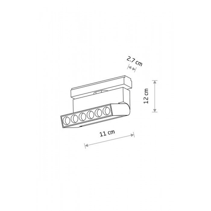 Магнитный трековый светильник Nowodvorski 11312 UT-LVM Focus Out LED 6w, 6 Вт, 500 лм, 3000K