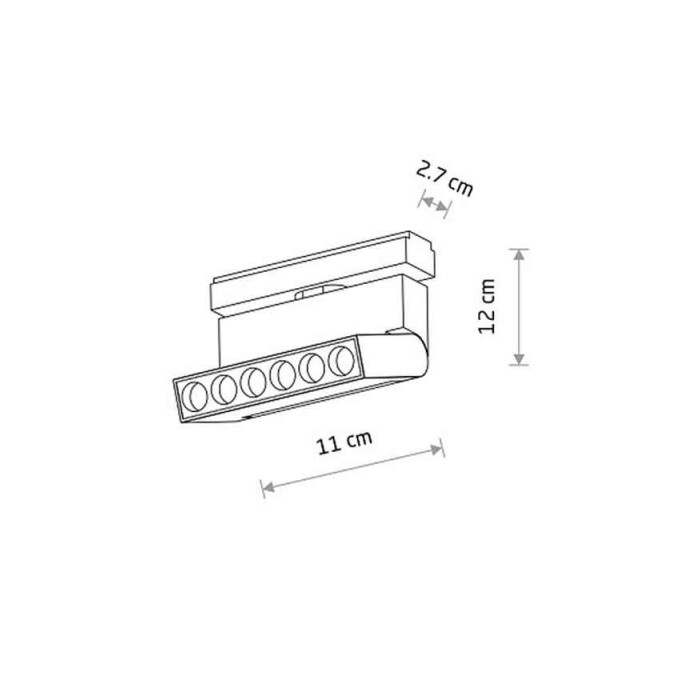 Магнитный трековый светильник Nowodvorski 11337 UT-LVM Focus Out LED 6W 4000K 500Lm IP20 черный