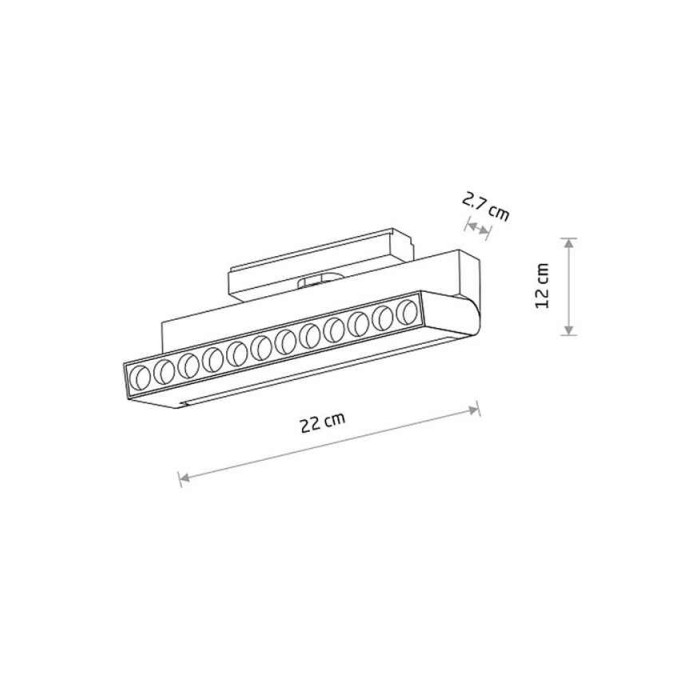 Магнитный трековый светильник Nowodvorski 11338 UT-LVM Focus Out LED 12W 4000K 1000Lm IP20 черный