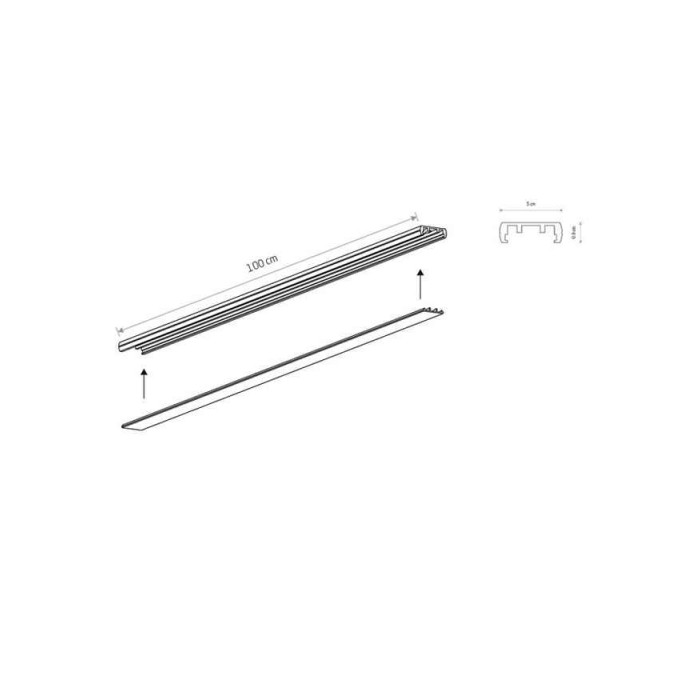 Магнитный шинопровод накладной Nowodvorski 11320 UT-LVM 1м IP20 черный