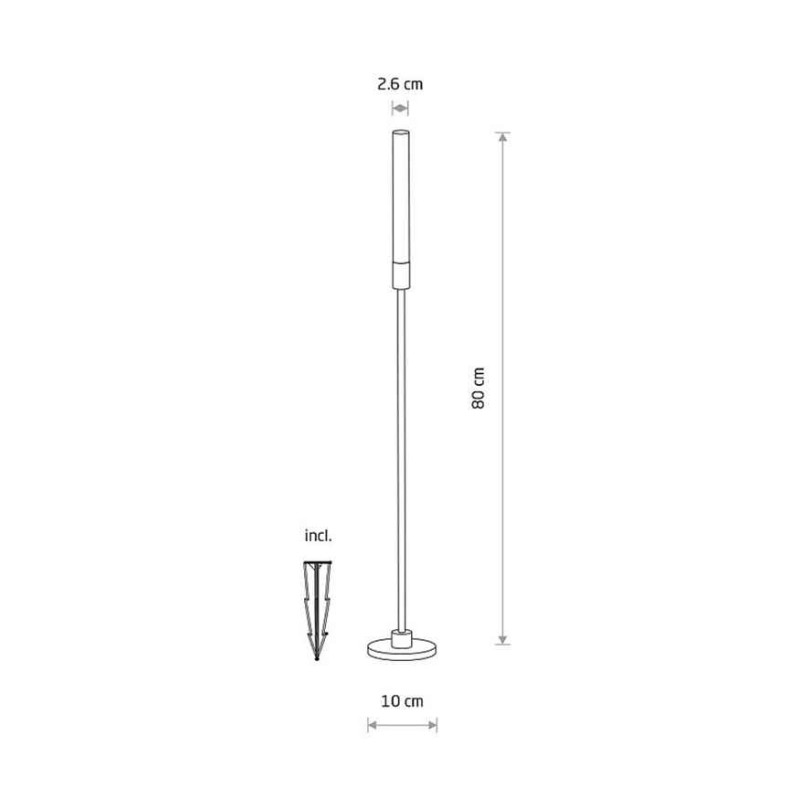 Светильник уличный ландшафтный Nowodvorski 11544 Zola LED S 1x3W 3000K 100Lm IP54 черный