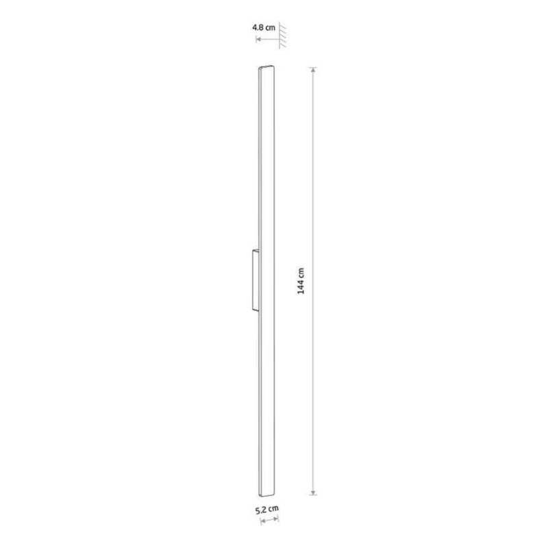 Светильник настенный уличный Nowodvorski 11558 Demi LED L 1x24W 3000K 1500Lm IP54 черный