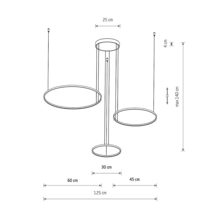 Люстра - Nowodvorski 11602 Circolo LED 3x45W 3000K 1800Lm IP20 Белая