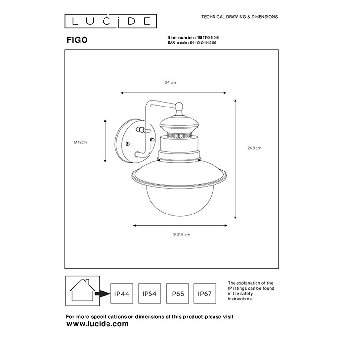 Бра Lucide 11811/01/06 Figo