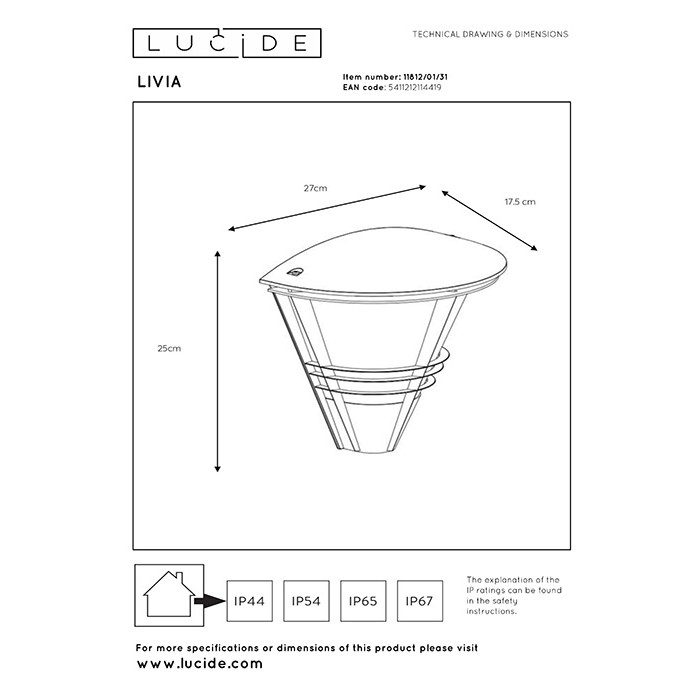 Бра Lucide 11812/01/31 Livia