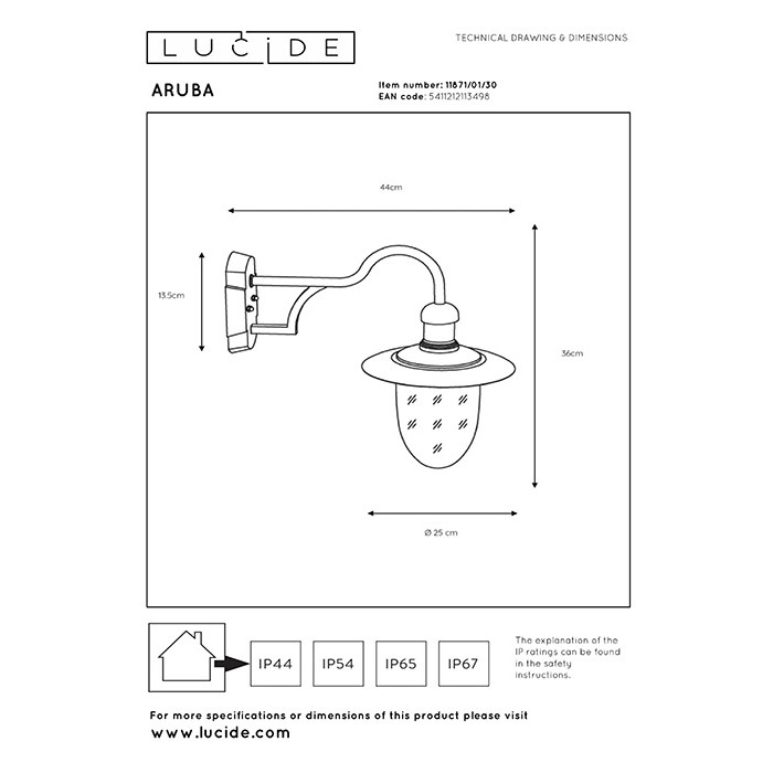 Бра Lucide 11871/01/30 Aruba