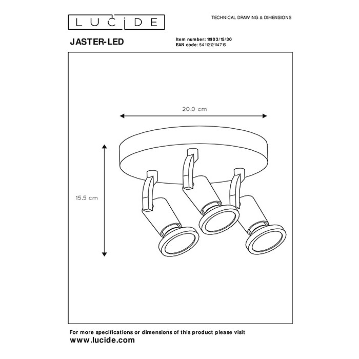 Спот - Lucide 11903/15/30 Jaster Спот - Lucide 11903/15/30 Jaster