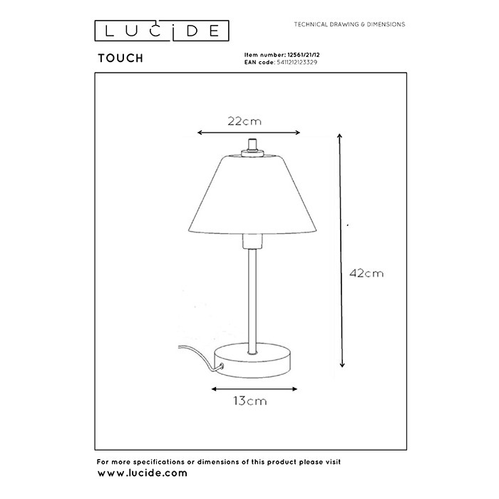 Настольная лампа Lucide 12561/21/12 Two