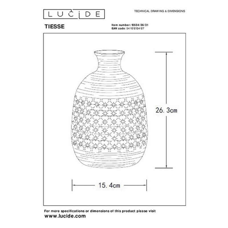 Настільна лампа Lucide 13534/26/31 Tiesse