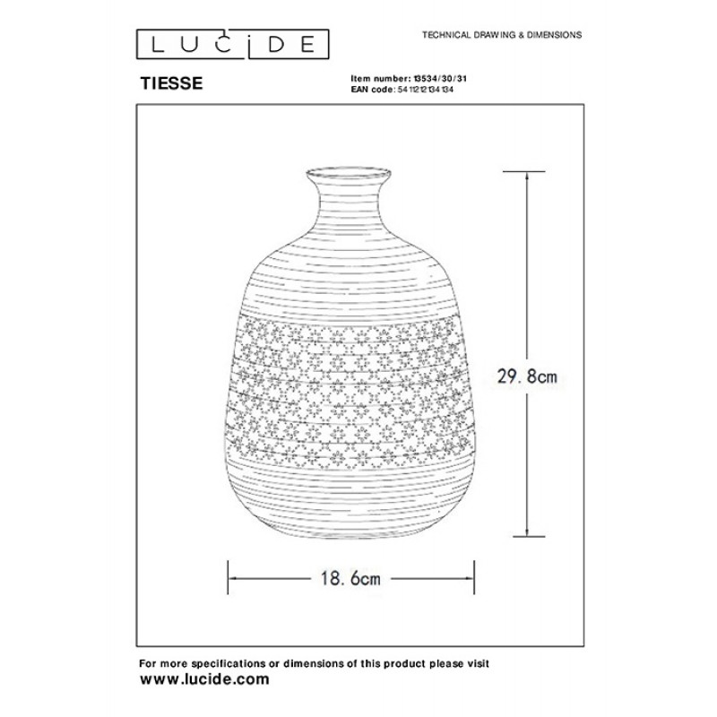 Настільна лампа Lucide 13534/30/31 Tiesse