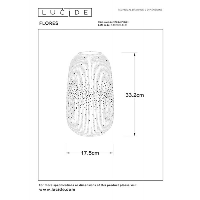 Настільна лампа Lucide 13541/18/31 Flores