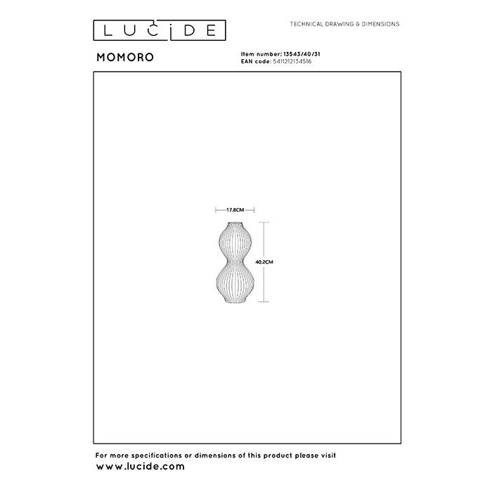 Настольная лампа Lucide 13543/40/31 Momoro