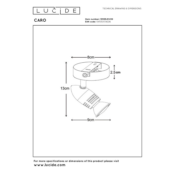 Спот Lucide 13955/01/30 Caro