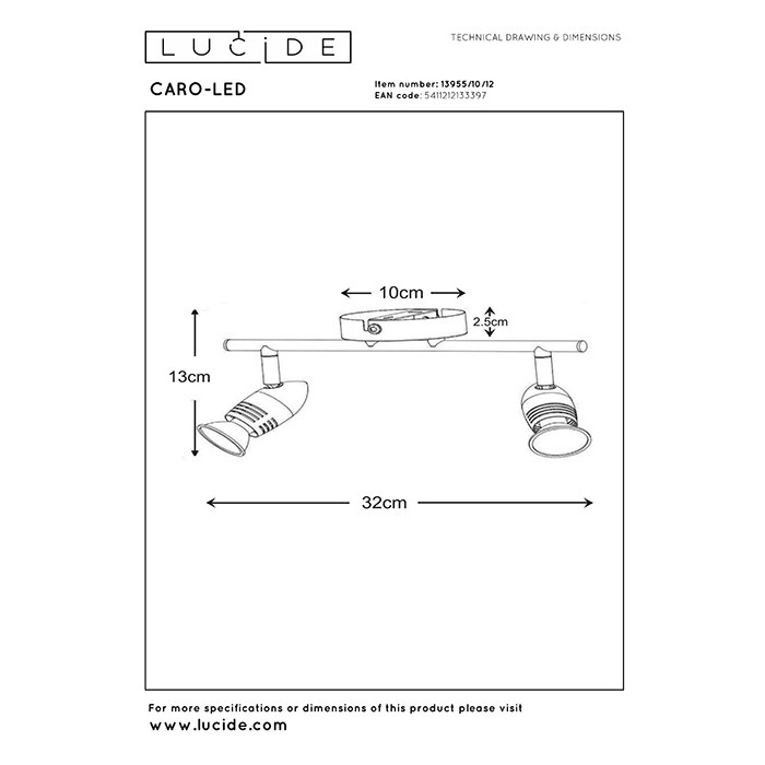 Спот - Lucide 13955/10/12 Caro-LED Спот - Lucide 13955/10/12 Caro-LED