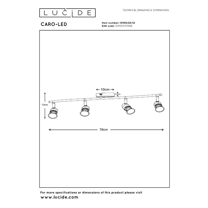 Спот - Lucide 13955/20/12 Caro-LED Спот - Lucide 13955/20/12 Caro-LED