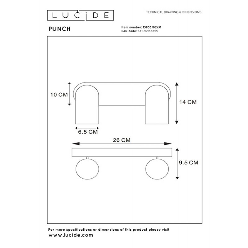Спот - Lucide 13958/02/31 Punch