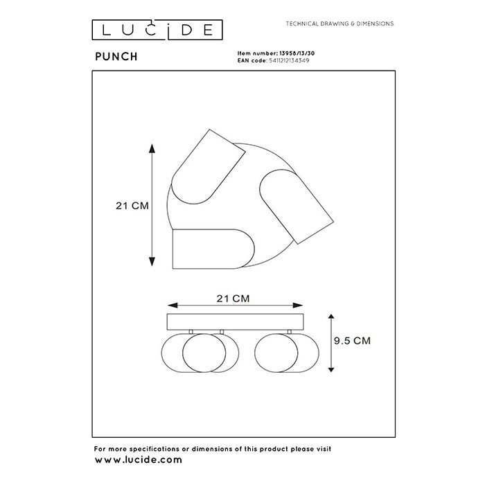 Спот - Lucide 13958/13/30 Punch Спот - Lucide 13958/13/30 Punch