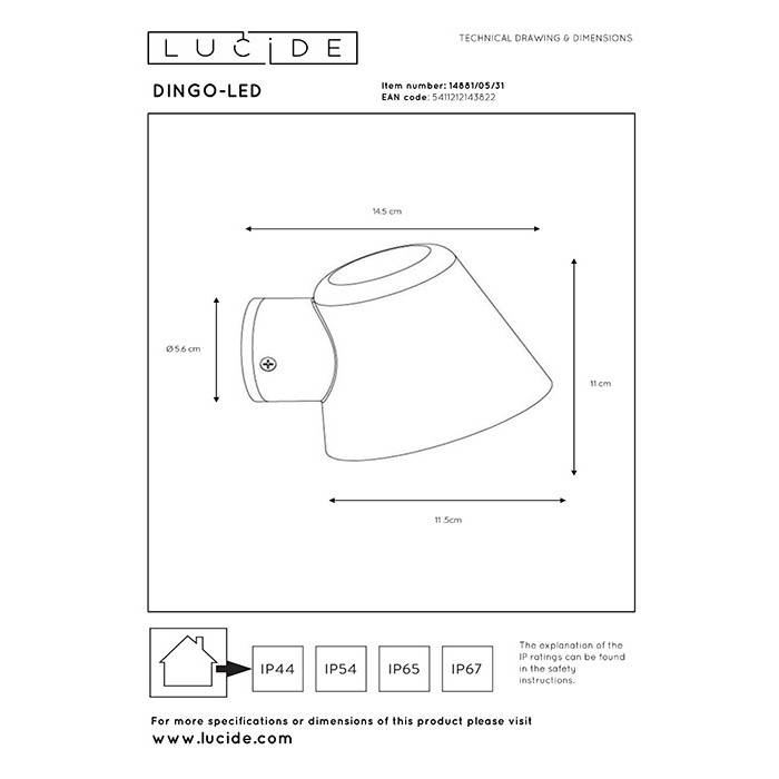 Бра Lucide 14881/05/31 Dingo