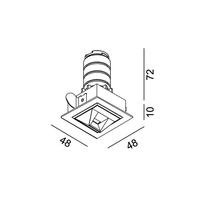 Точковий світильник LTX 01.3913.6.930.BK Nano S WW, 6 Вт, 503 лм, 3000K