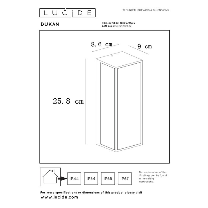 Бра Lucide 15802/01/30 Dukan