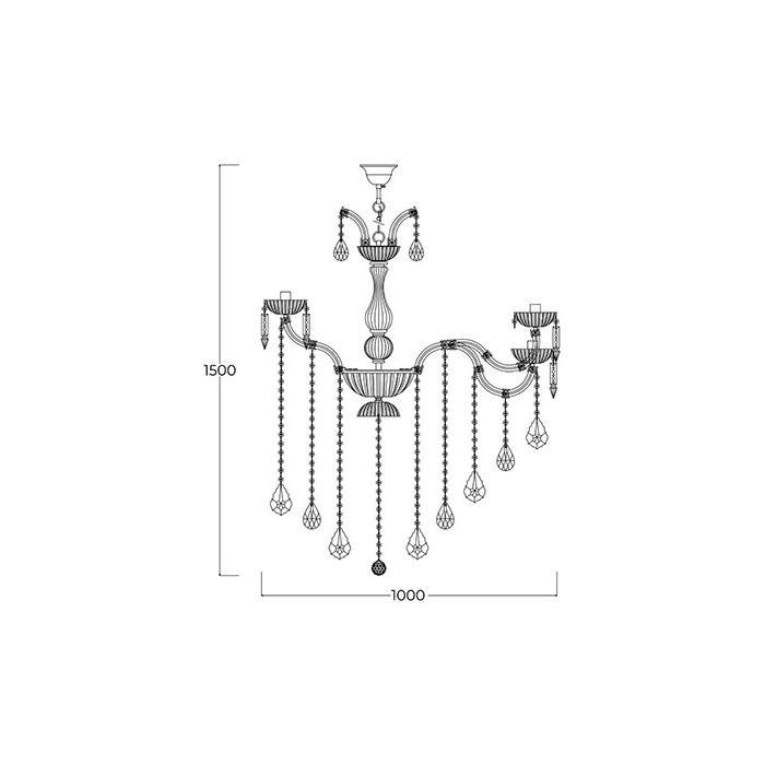 Люстра - Zuma Line 17801/10+5-GLD Chateau