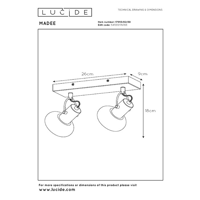 Спот - Lucide 17993/02/30 Madee Спот - Lucide 17993/02/30 Madee
