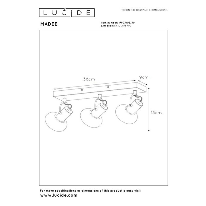 Спот - Lucide 17993/03/30 Madee Спот - Lucide 17993/03/30 Madee