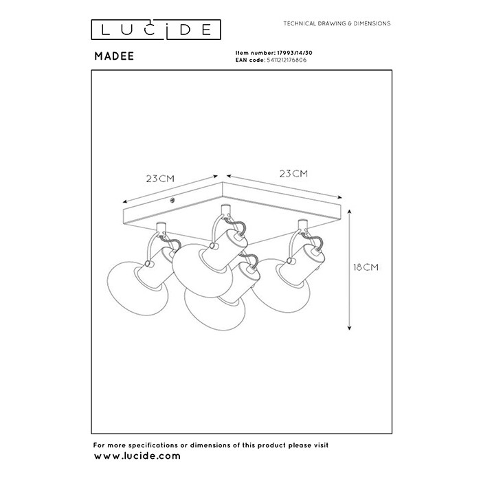 Спот - Lucide 17993/14/30 Madee Спот - Lucide 17993/14/30 Madee