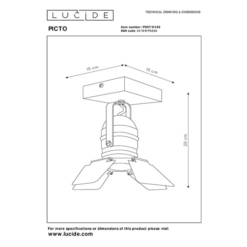 Спот Lucide 17997/01/66 Picto