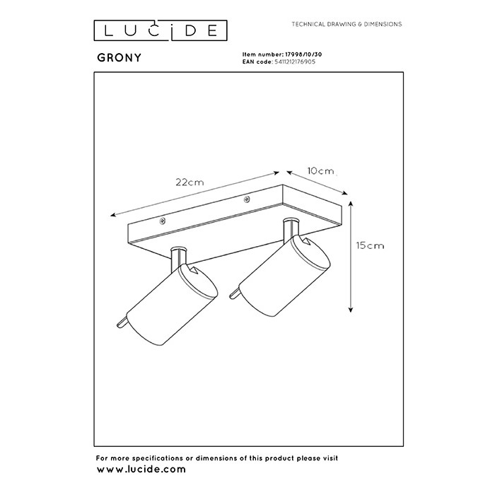 Спот - Lucide 17998/10/30 Grony Спот - Lucide 17998/10/30 Grony