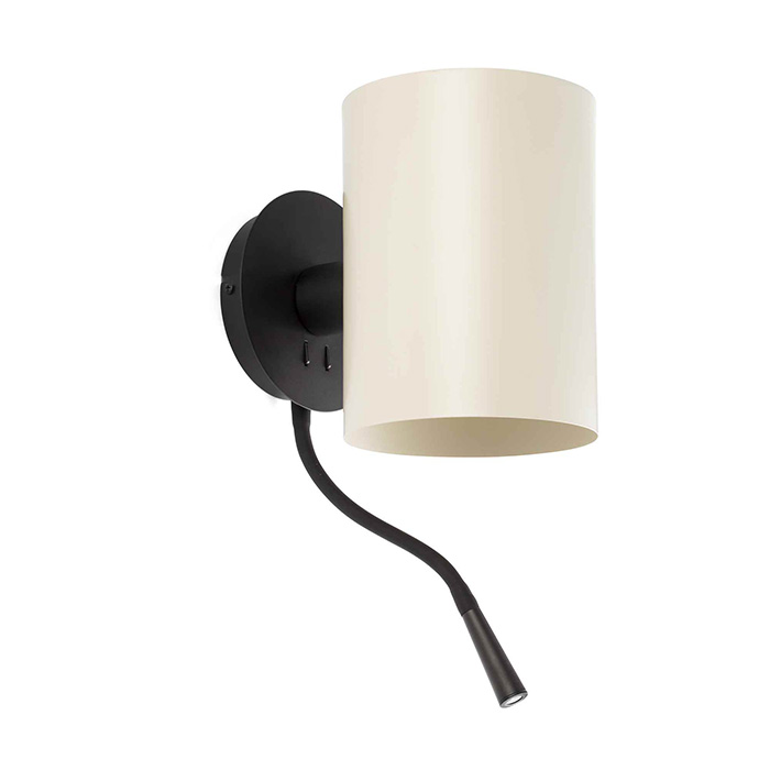 Бра Faro 20032-80 Guadalupe Black/beige wall lamp with reader