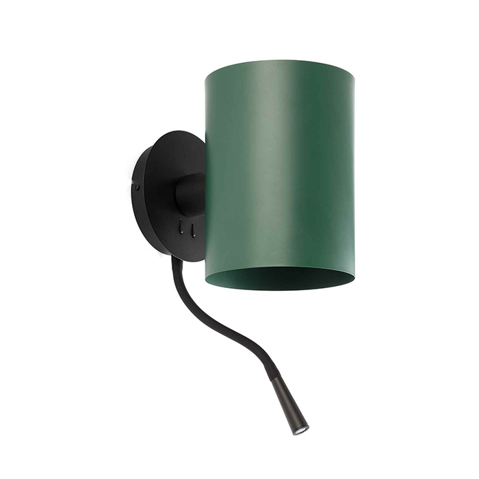 Бра Faro 20032-81 Guadalupe Black/green wall lamp with reader