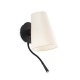 Бра - Faro 20032-88 LUPE Black/beige table lamp with reader