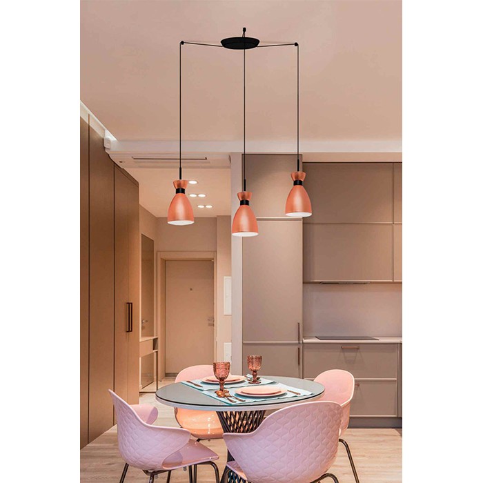 Подвесной светильник Faro 20046-3L Retro 3L Copper pendant lamp Подвесной светильник Faro 20046-3L Retro 3L Copper pendant lamp