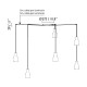 Люстра - Faro 20161-5L Whizz 5L Golden/black pendant lamp