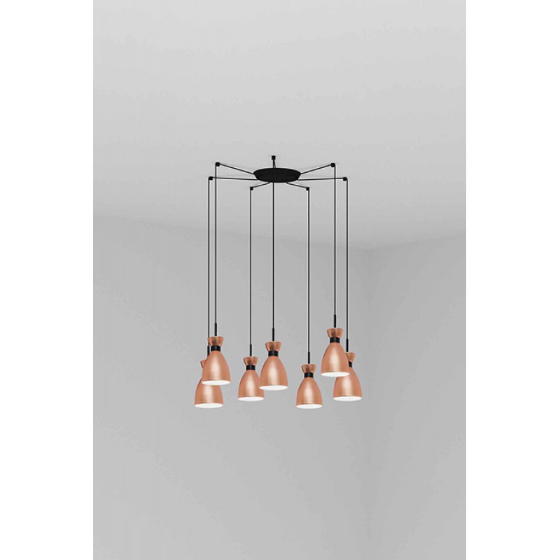 Люстра - Faro 20046-7L Retro 7L Copper pendant lamp