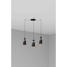 Подвесной светильник Faro 20050-3L Retro 3L Black and copper pendant lamp