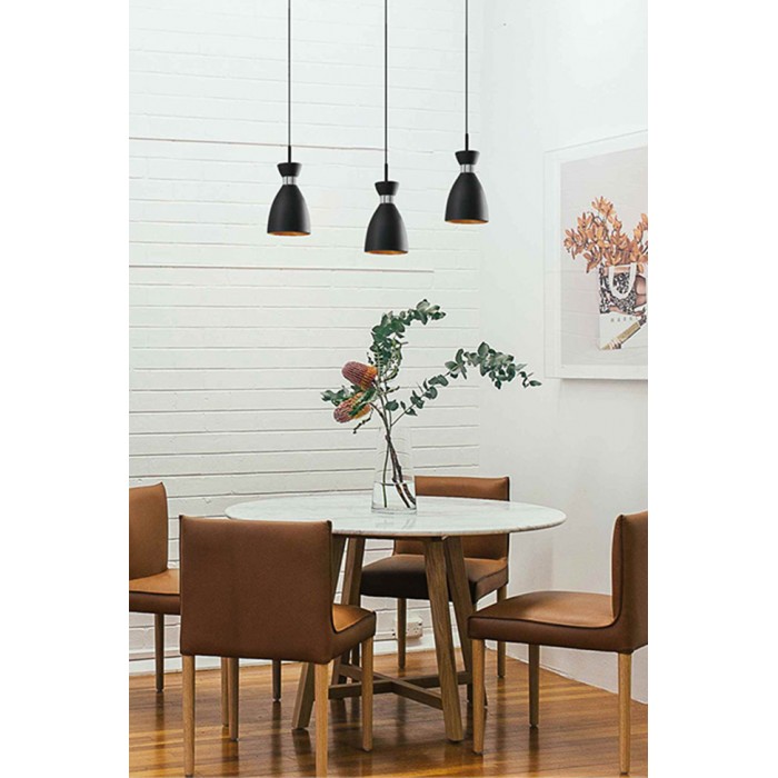 Подвесной светильник Faro 20050-3L Retro 3L Black and copper pendant lamp