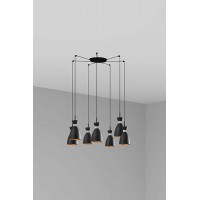 Люстра - Faro 20050-7L Retro 7L Black and copper pendant lamp