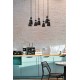 Люстра - Faro 20050-7L Retro 7L Black and copper pendant lamp