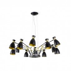 Люстра - Faro 20051 Retro 12L Black and satin gold pendant lamp 12L