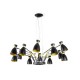 Люстра - Faro 20051 Retro 12L Black and satin gold pendant lamp 12L